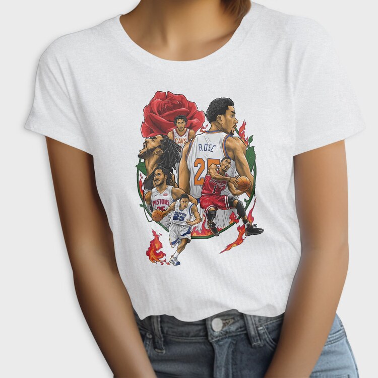 D ROSE Collage Art, Tricou Femei
