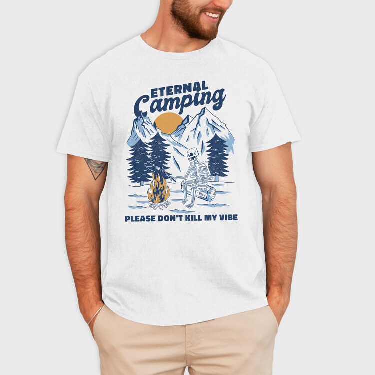 Eternal Camping Skeleton, Tricou Barbati (Unisex)