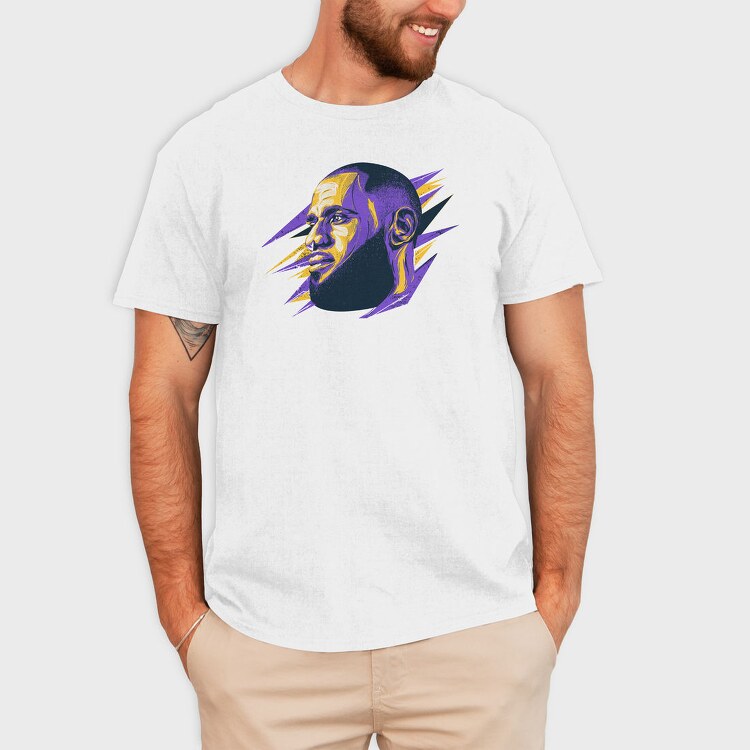 LEBRON JAMES Head Art, Tricou Barbati (Unisex)