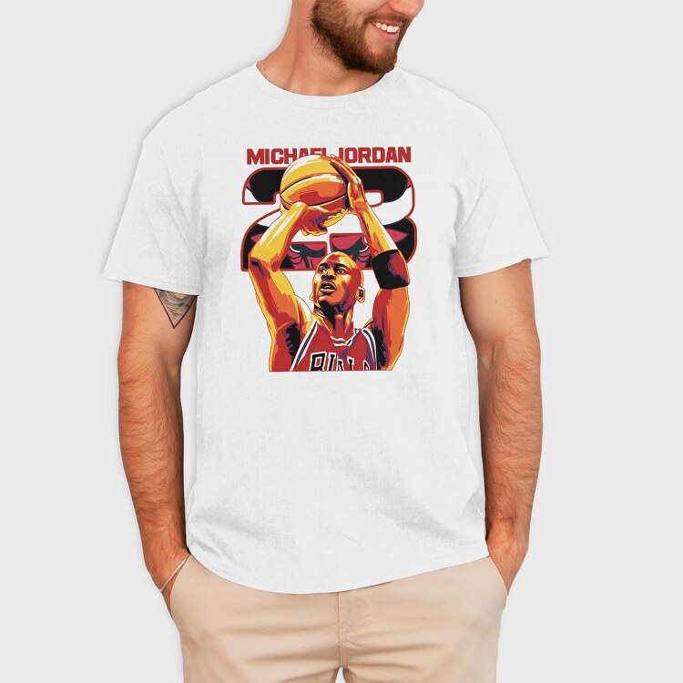 M JORDAN Art2, Tricou Barbati (Unisex)