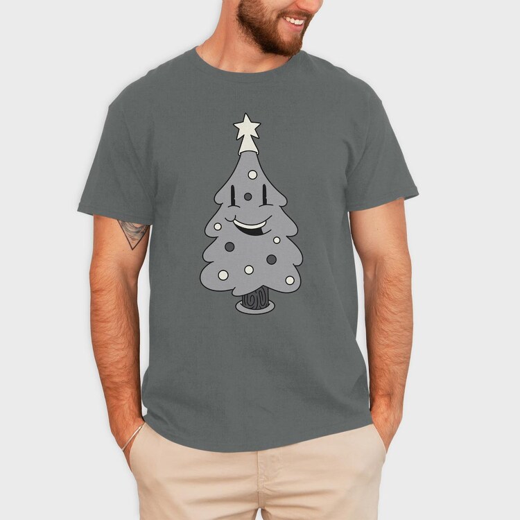 Christmas Tree Retro, Tricou Barbati (Unisex)