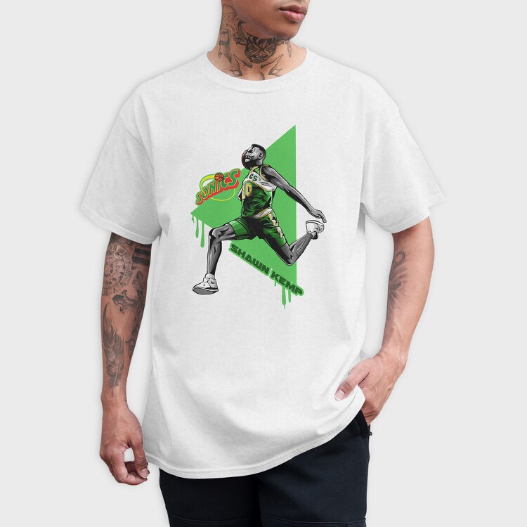 SHAWN KEMP Art2, Tricou Barbati (Unisex)
