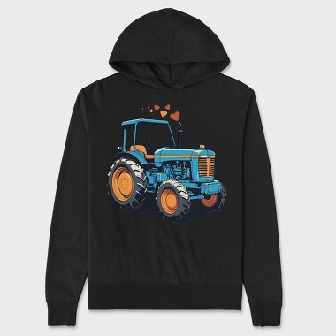 Tractor Cartoon Love, Hanorac Oversize Barbati (Unisex)