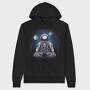 Astronaut Meditation, Hanorac Oversize Barbati (Unisex)