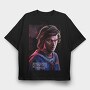 Stranger Halftone Portrait, Tricou Oversize Barbati (Unisex)