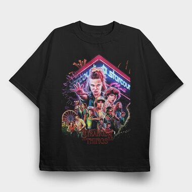 Stranger Things Carnival, Tricou Oversize Barbati (Unisex)