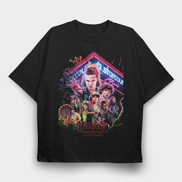 Stranger Things Carnival, Tricou Oversize Barbati (Unisex)