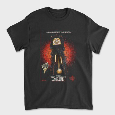 Stranger Things Clock Illustration, Tricou Barbati (Unisex)