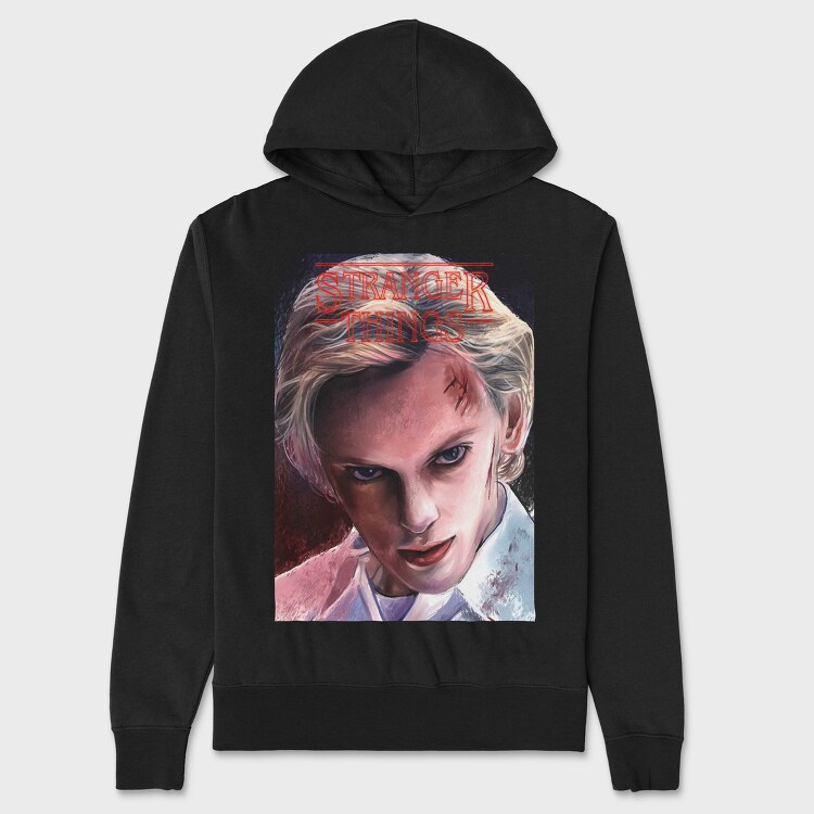 Stranger Things Face, Hanorac Oversize Barbati (Unisex)