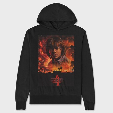 Stranger Things Fire, Hanorac Oversize Barbati (Unisex)