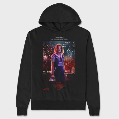 Stranger Things Fireworks, Hanorac Oversize Barbati (Unisex)