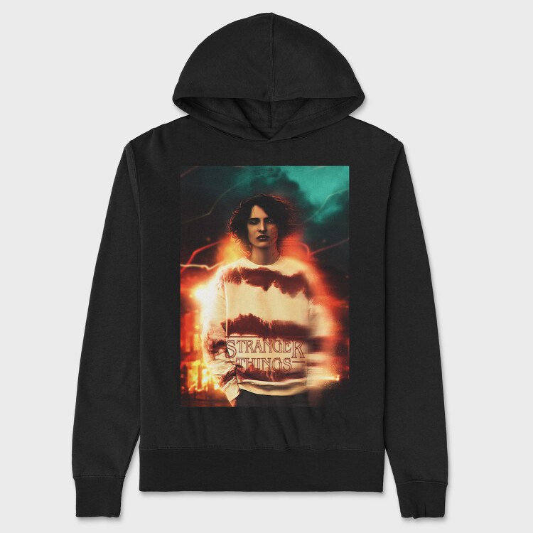 Stranger Things Flame, Hanorac Oversize Barbati (Unisex)