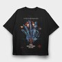 Stranger Things Hellfire, Tricou Oversize Barbati (Unisex)