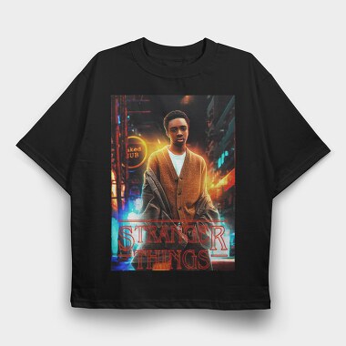 Stranger Things Neon, Tricou Oversize Barbati (Unisex)