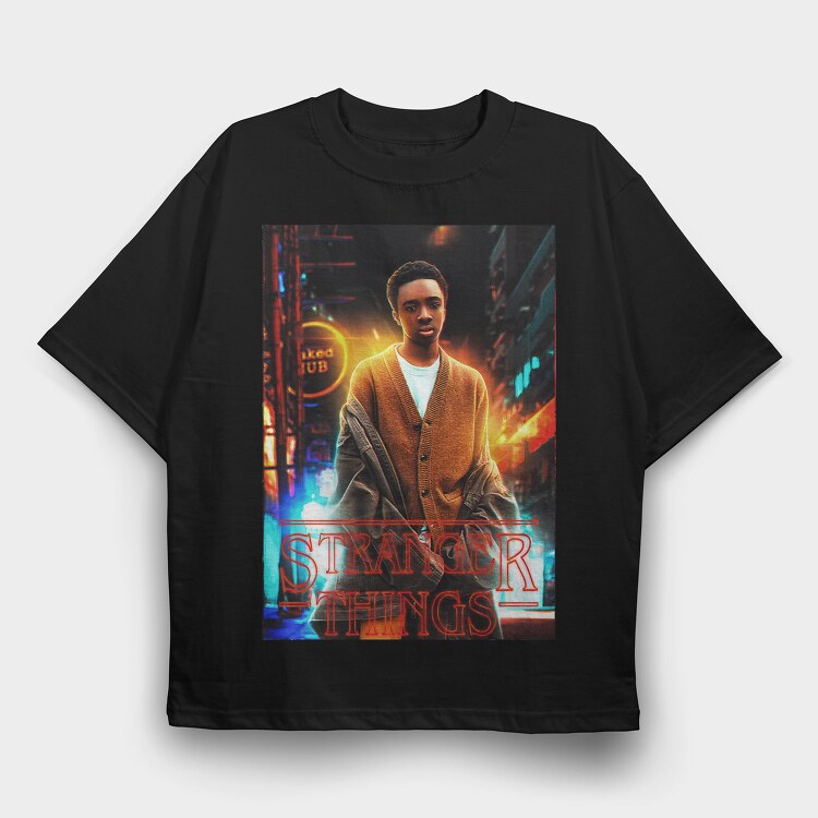 Stranger Things Neon, Tricou Oversize Barbati (Unisex)
