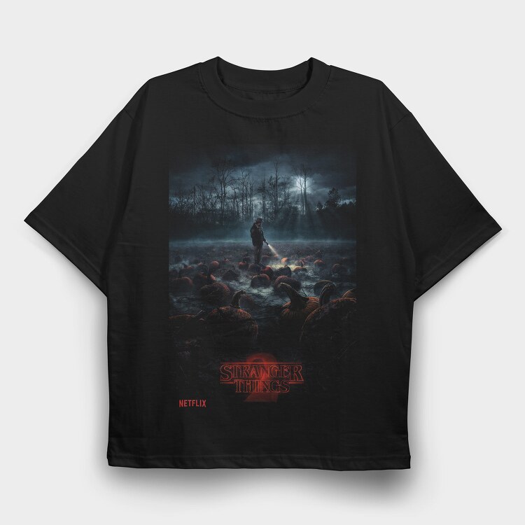 Stranger Things Netflix, Tricou Oversize Barbati (Unisex)