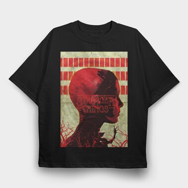 Stranger Things Red, Tricou Oversize Barbati (Unisex)