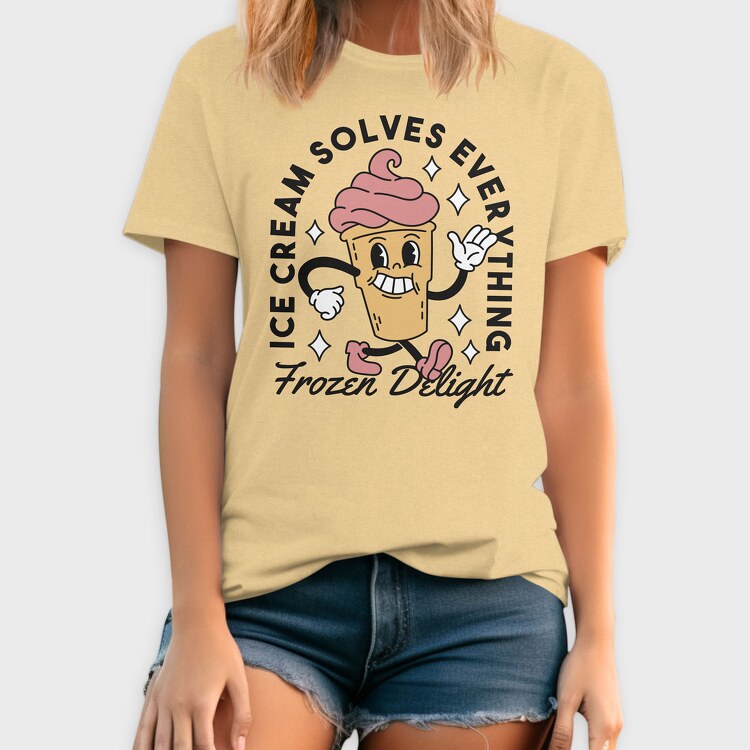 Ice Cream Solves Everything, Tricou Barbati (Unisex)