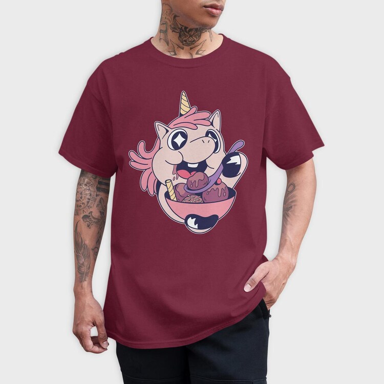 Unicorn Icecream, Tricou Barbati (Unisex)