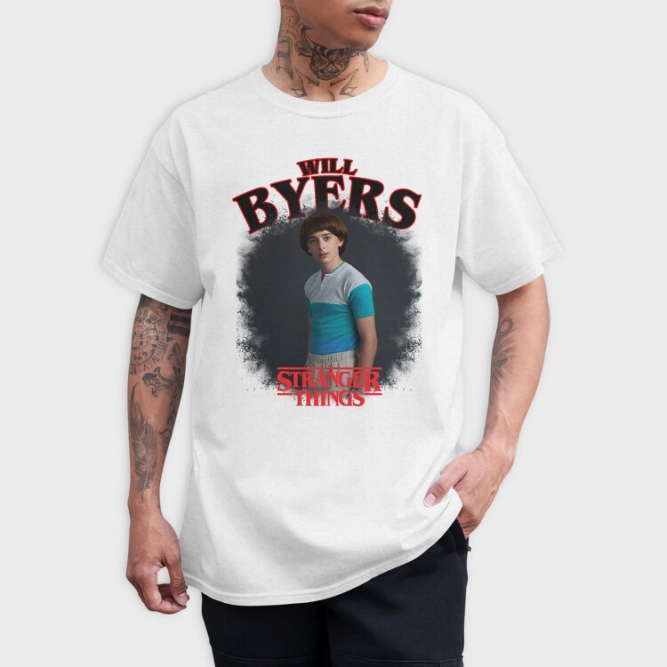 Stranger Things Will Byers Halftone, Tricou Barbati (Unisex)