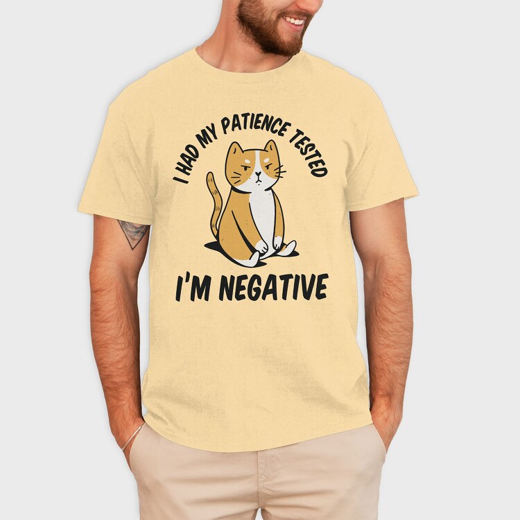 Im Negative Patience Test, Tricou Barbati (Unisex)