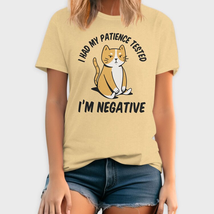 Im Negative Patience Test, Tricou Barbati (Unisex)