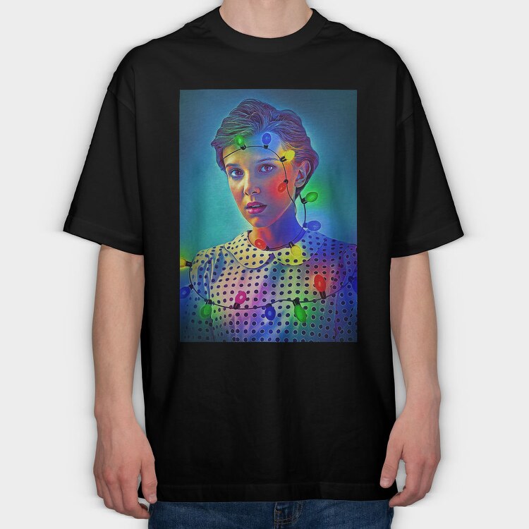 Stranger Things Glow, Tricou Oversize Barbati (Unisex)