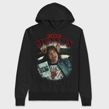 Eddie Munson Stranger Things Halftone, Hanorac Oversize Barbati (Unisex)
