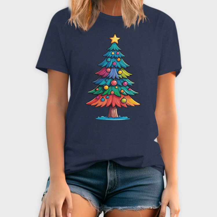 Christmas Tree Color, Tricou Barbati (Unisex)