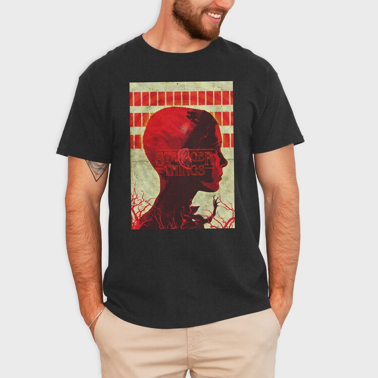 Stranger Things Red, Tricou Barbati (Unisex)