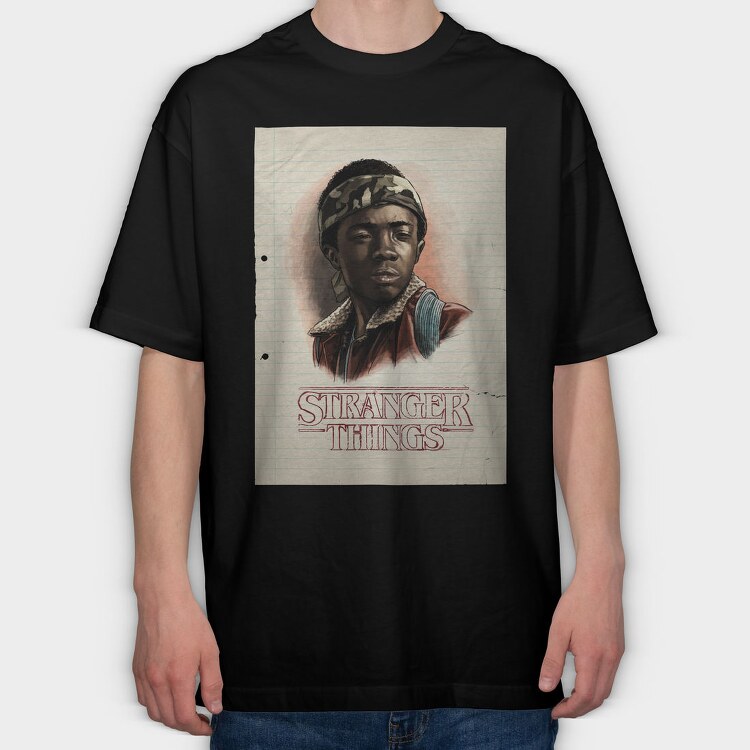 Strangerthings Halftone, Tricou Oversize Barbati (Unisex)