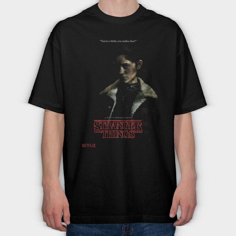 Strangerthings, Tricou Oversize Barbati (Unisex)