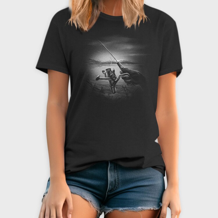 Fisherman Lake Monochrome, Tricou Barbati (Unisex)