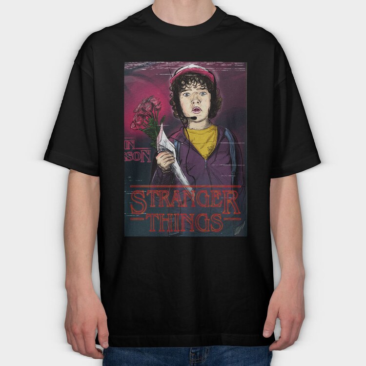 Stranger Things Roses Floral, Tricou Oversize Barbati (Unisex)