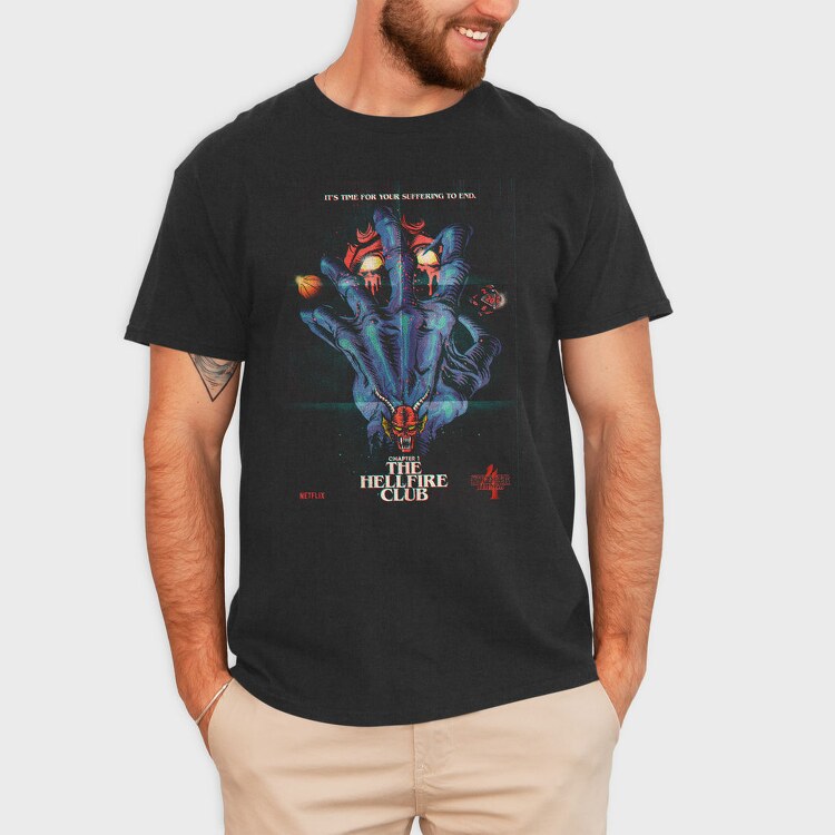 Stranger Things Hellfire, Tricou Barbati (Unisex)