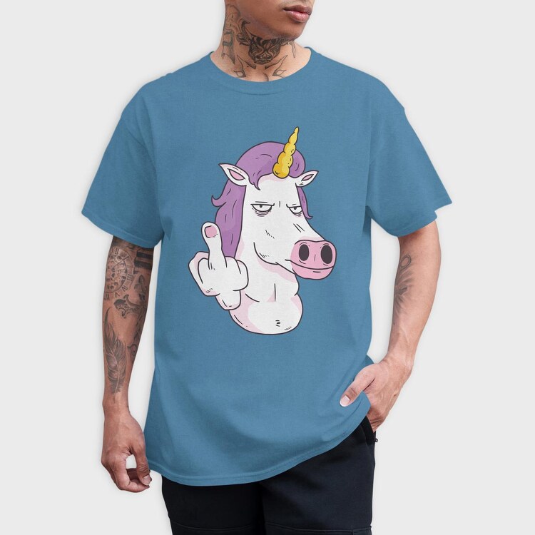 Middle Finger Unicorn, Tricou Barbati (Unisex)