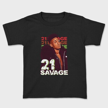 19109 21 Savage Rapper, Tricou Copii