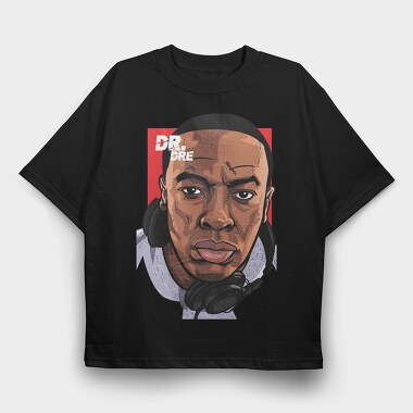 19122 Dr Dre Headphones, Tricou Oversize Barbati (Unisex)