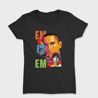 19127 Eminem Collage, Tricou Femei