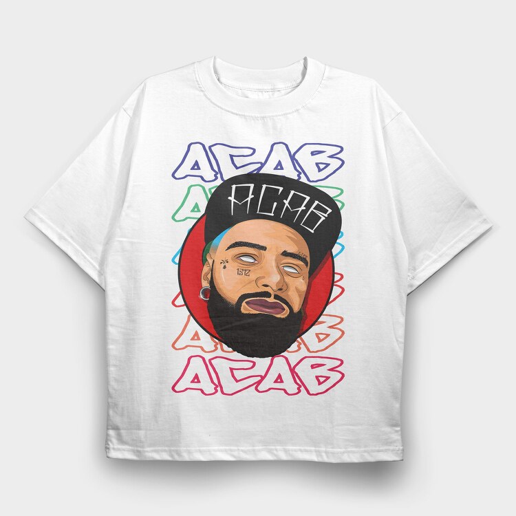 19133 Graffiti Rappers Cap, Tricou Oversize Barbati (Unisex)