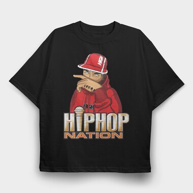 19135 Hip Hop Nation, Tricou Oversize Barbati (Unisex)