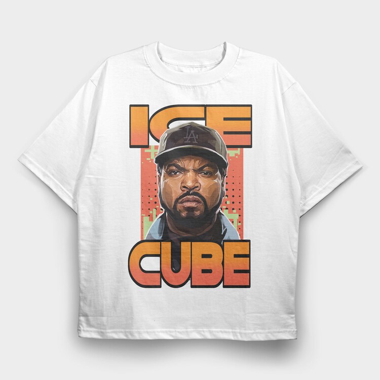 19138 Ice Cube Rapper, Tricou Oversize Barbati (Unisex)