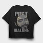 19153 Post Malone Tattoo, Tricou Oversize Barbati (Unisex)