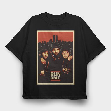 19163 Run Dmc Thug Life, Tricou Oversize Barbati (Unisex)