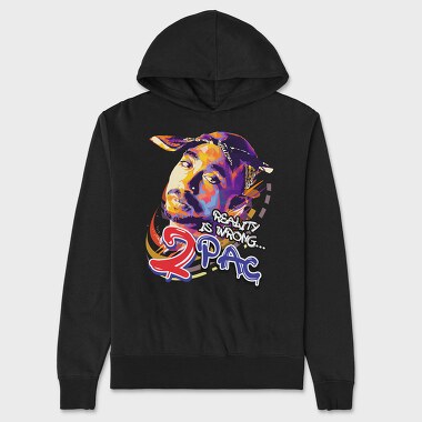 19173 Thug Life 2Pac, Hanorac Oversize Barbati (Unisex)