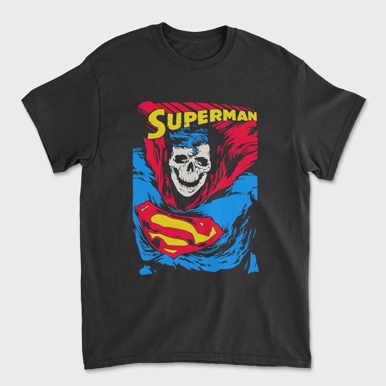 Tricou Barbati (Unisex), Superman Skull