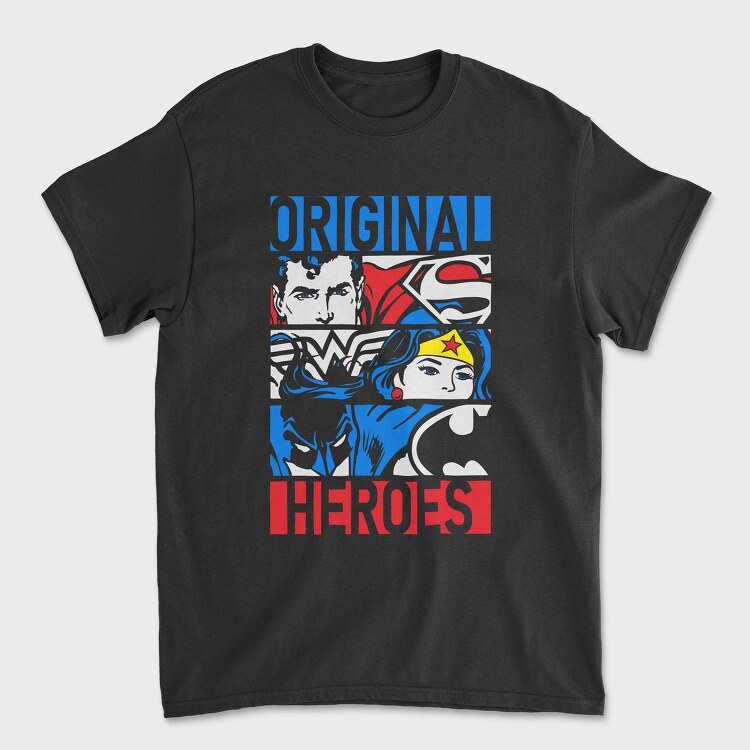 Tricou Barbati (Unisex), Superman Wonder Women Batman