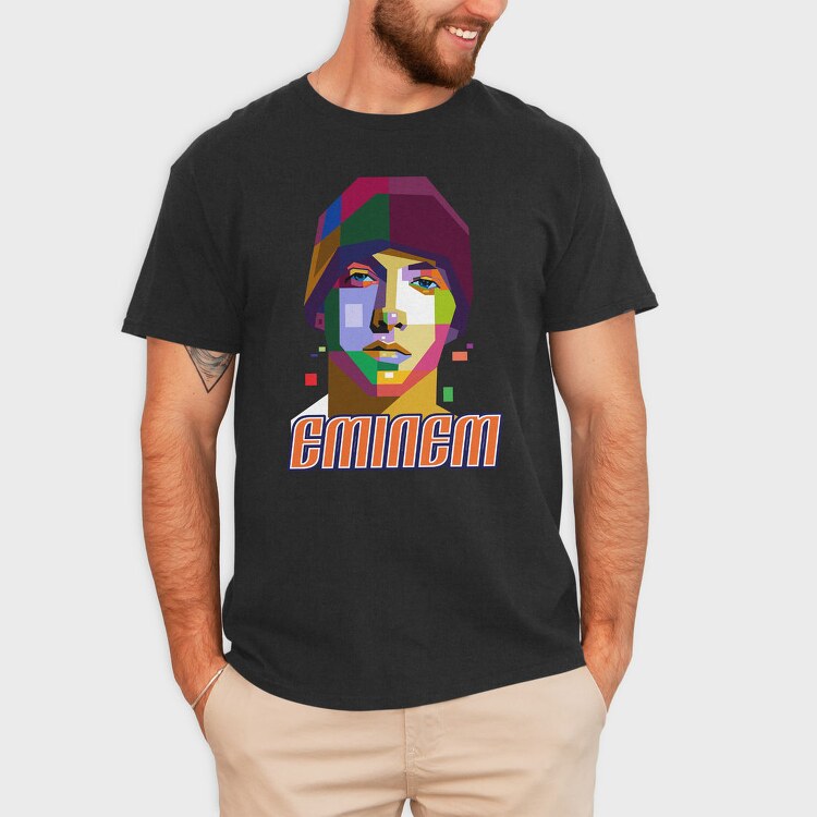 19128 Eminem Colorful, Tricou Barbati (Unisex)