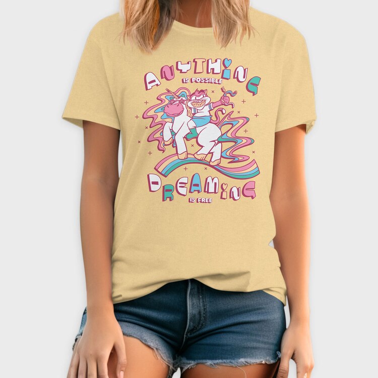 Unicorn and Cat Anything Is Possible, Tricou Barbati (Unisex)