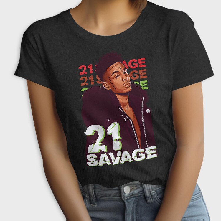 19109 21 Savage Rapper, Tricou Femei